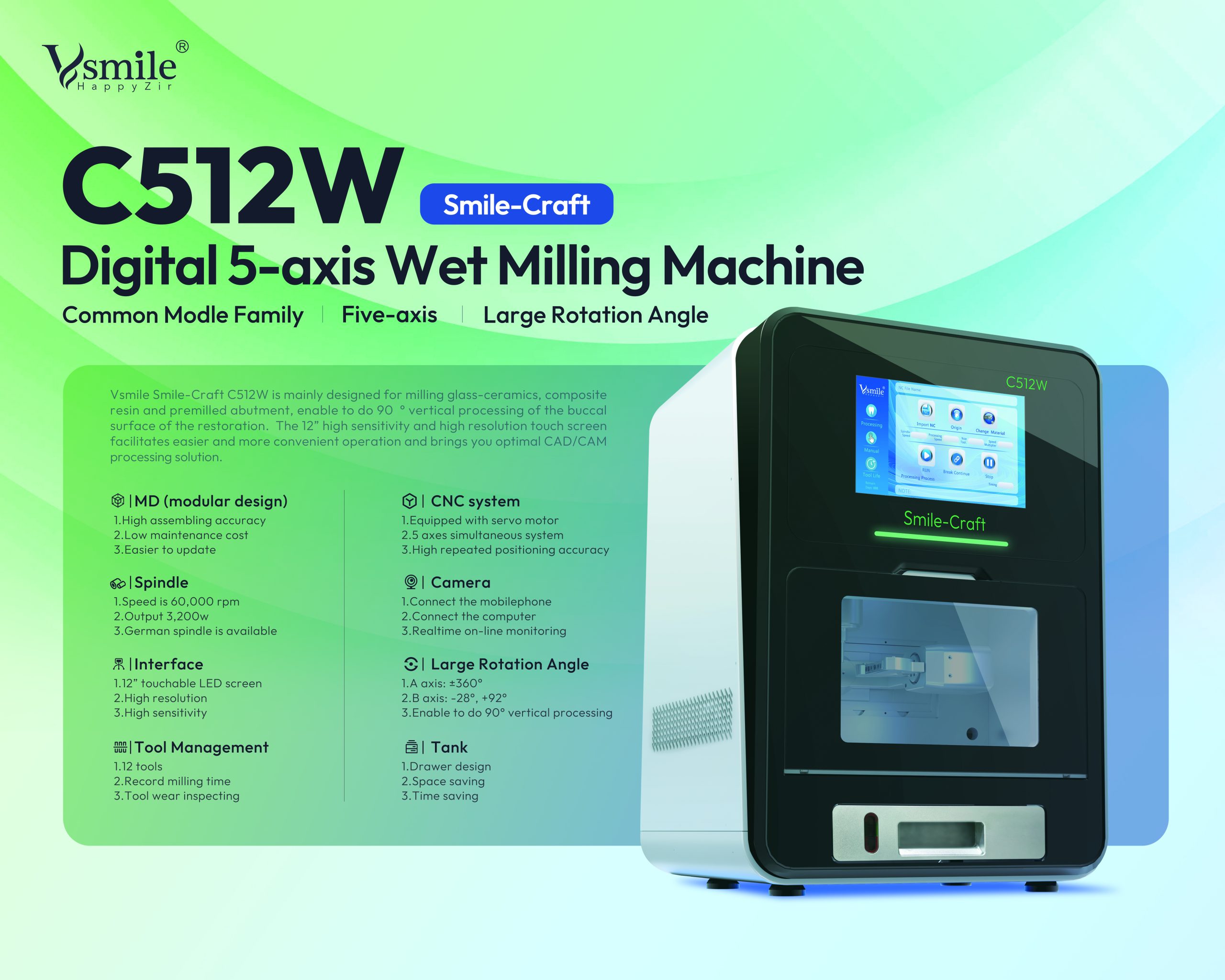 میلینگ دندانسازی Vsmile C512W